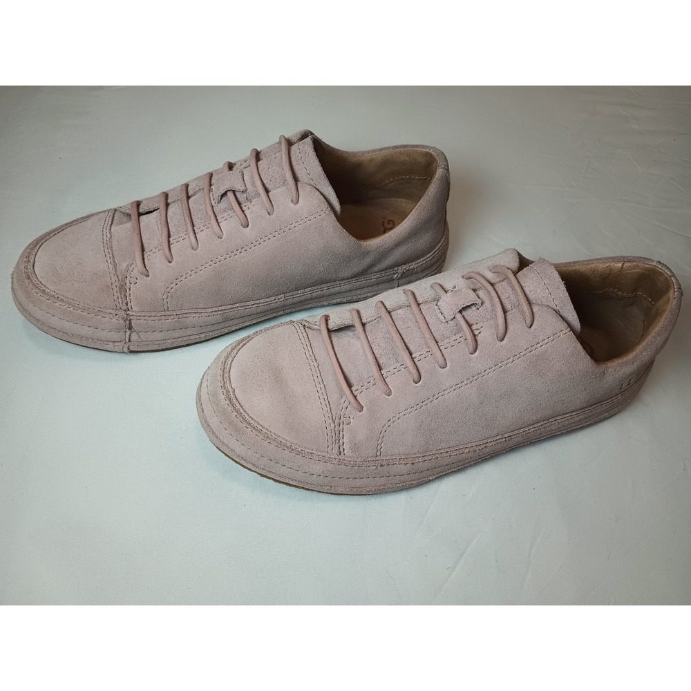 UGG Blake Suede Lace Up Sneakers Dusty Rose Pink Womens Size 7 Cozy Feminine